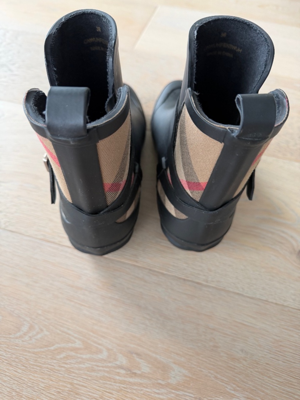 Burberry rain boots